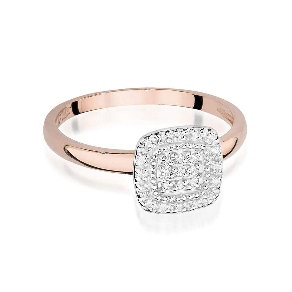 Zlatý prsteň s diamantmi 0,125 ct