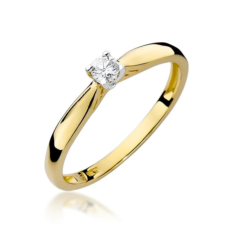 Gold Ring with Zirconia