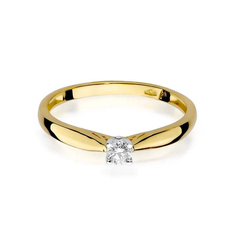 Gold Ring with Zirconia