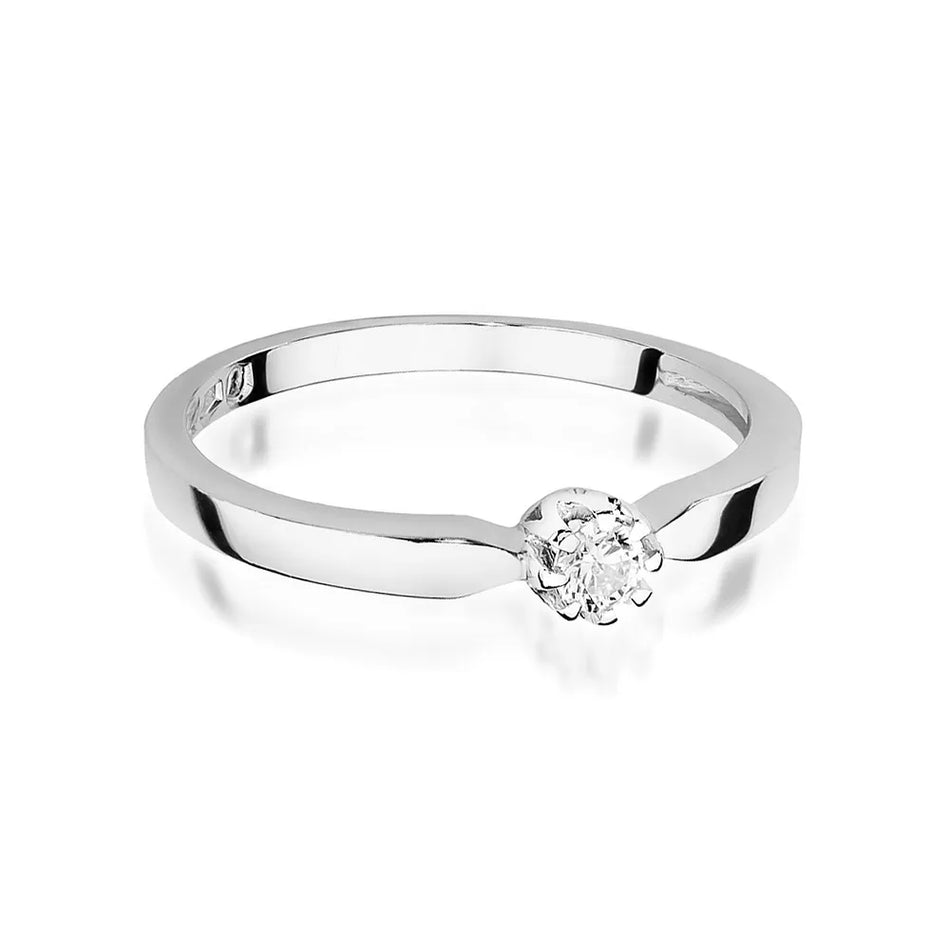 Zlatý prsteň s diamantom 0,08 ct