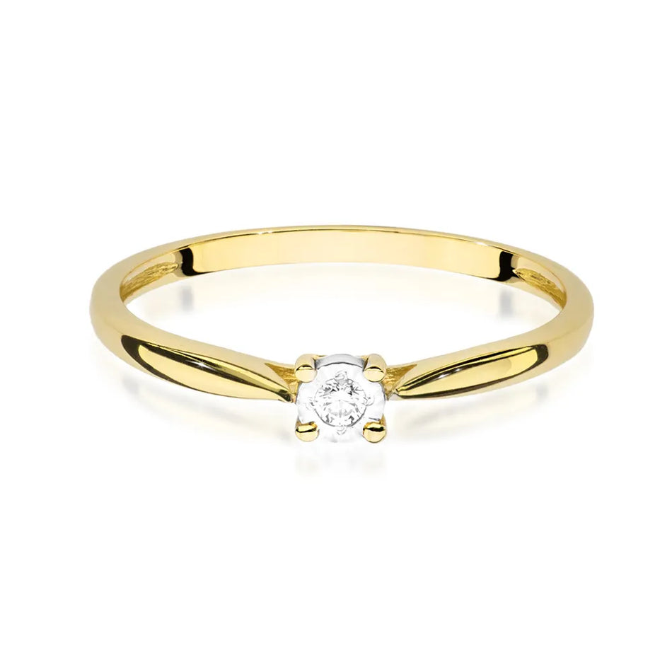 Gold Ring with 0.03ct Diamond