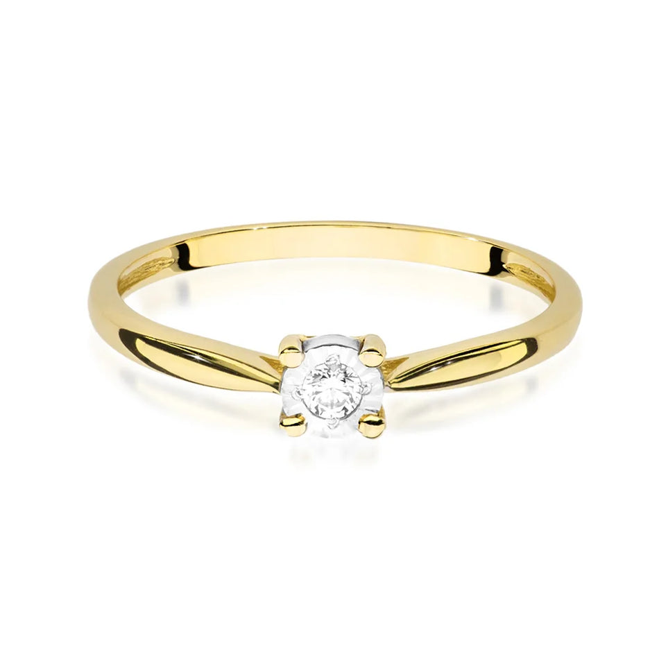 Gold Ring with 0.08ct Diamond