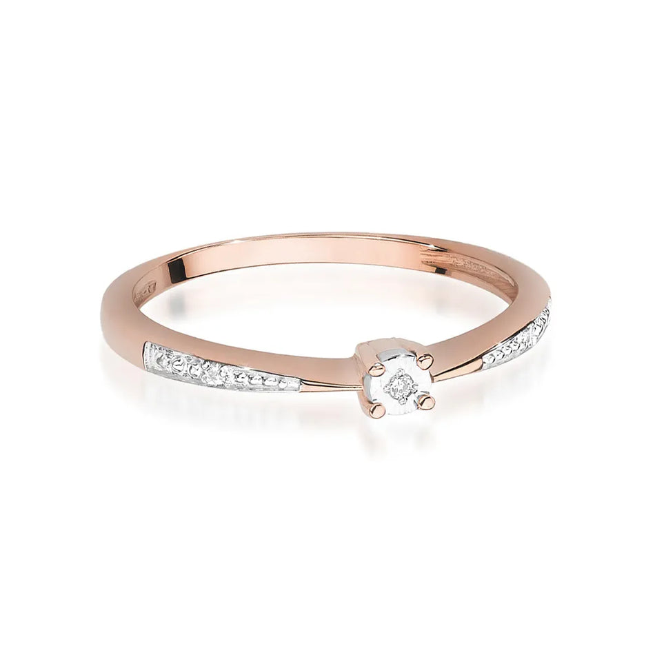 Gold Ring with 0.02ct Diamonds