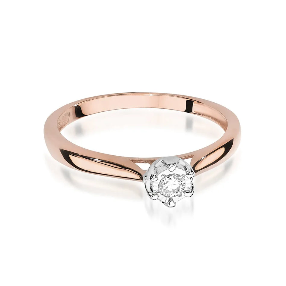 Gold Ring with 0.08ct Diamond
