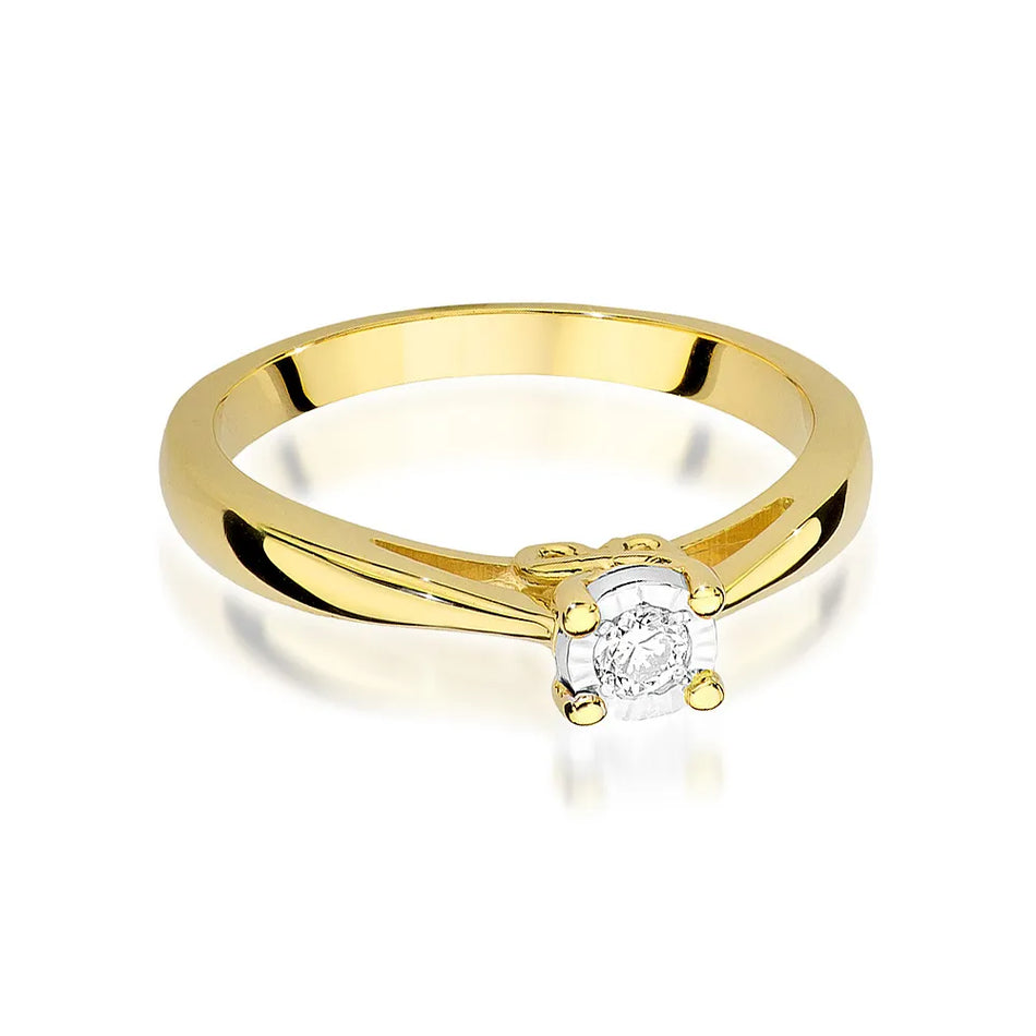 Gold Ring with 0.08ct Diamond