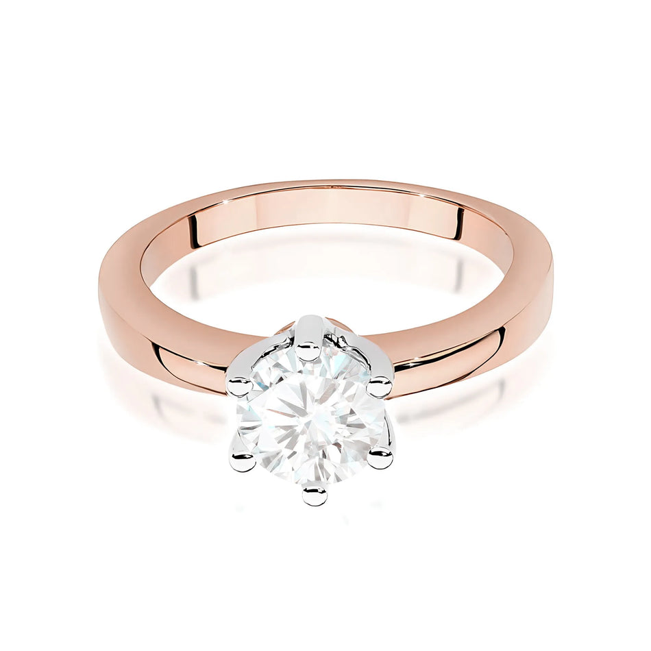 Zlatý prsteň s 0,70 ct laboratórnym diamantom