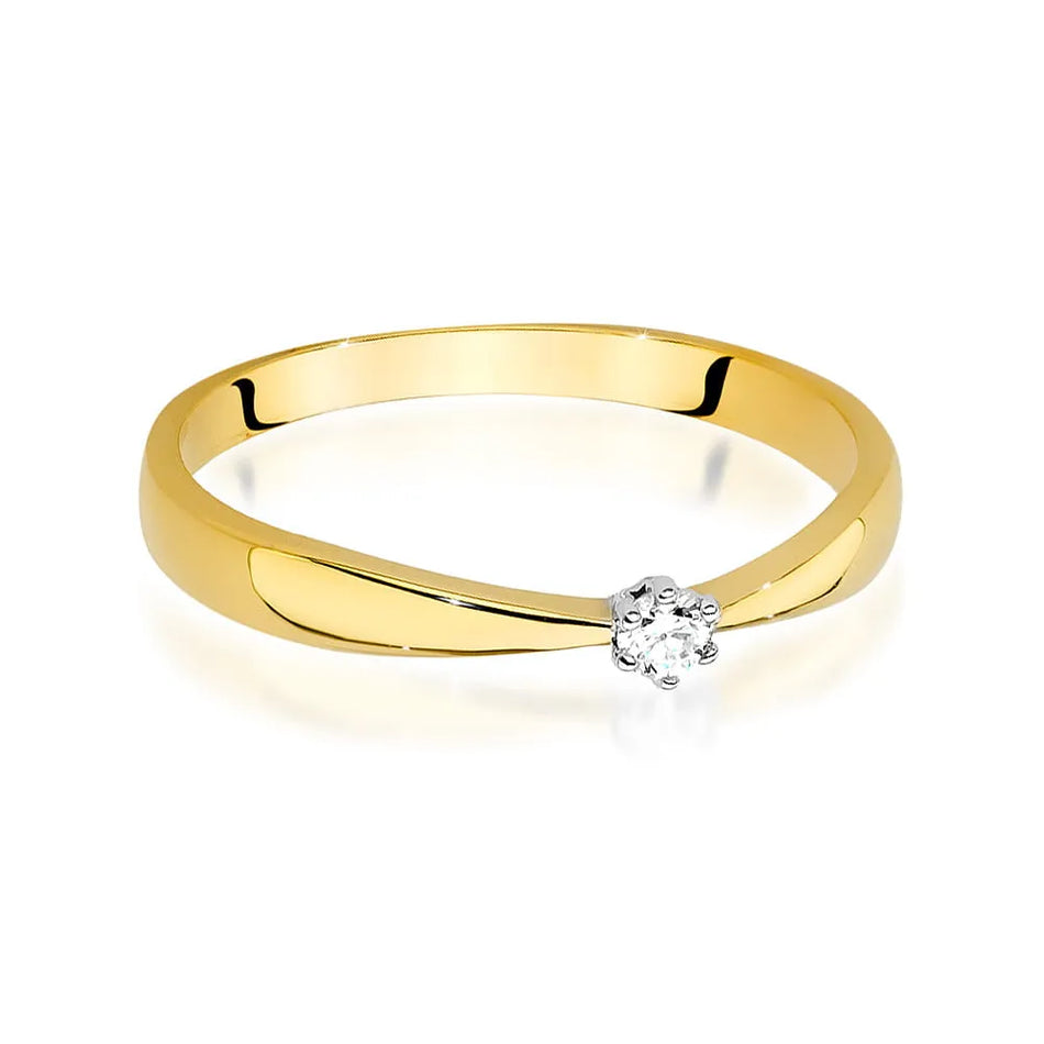 Gold Ring with 0.04ct Diamond
