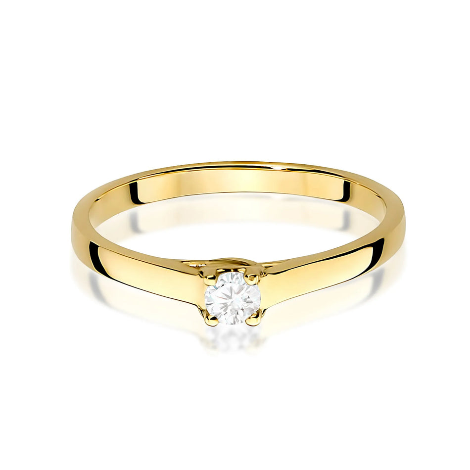 Gold Ring with 0.12ct Diamond