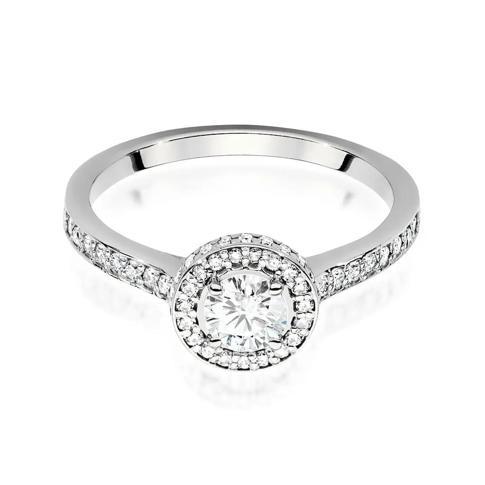 Gold Ring with 0.50ct and 0.368ct Lab-diamonds