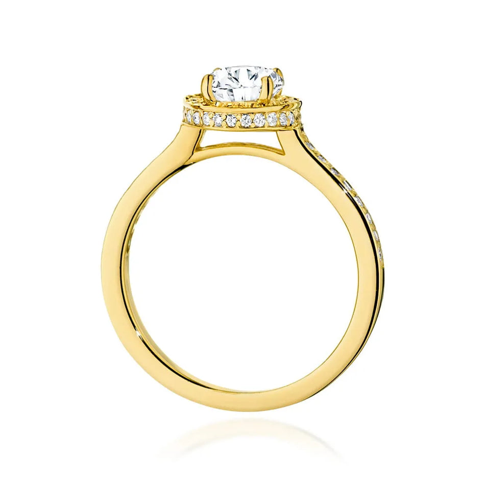 Gold Ring with 0.70ct and 0.383ct Diamonds