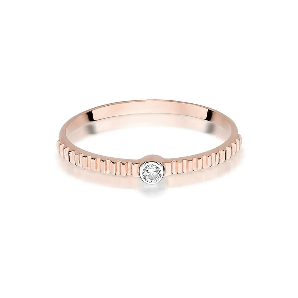 Gold Ring with 0.04ct Diamond