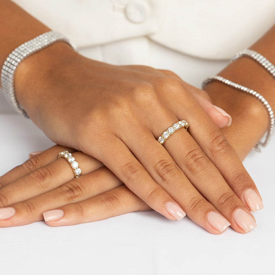 Zlatý prsteň s 3,20 ct laboratórnymi diamantmi