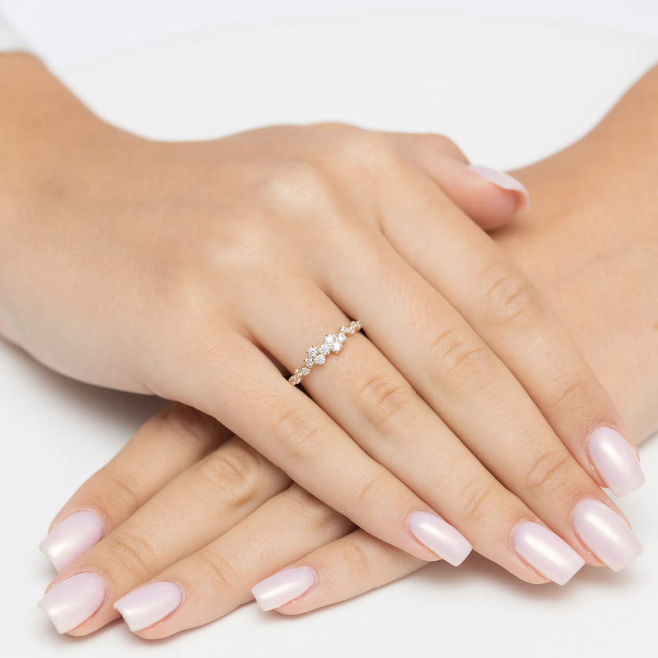 Zlatý prsteň s diamantmi 0,326 ct