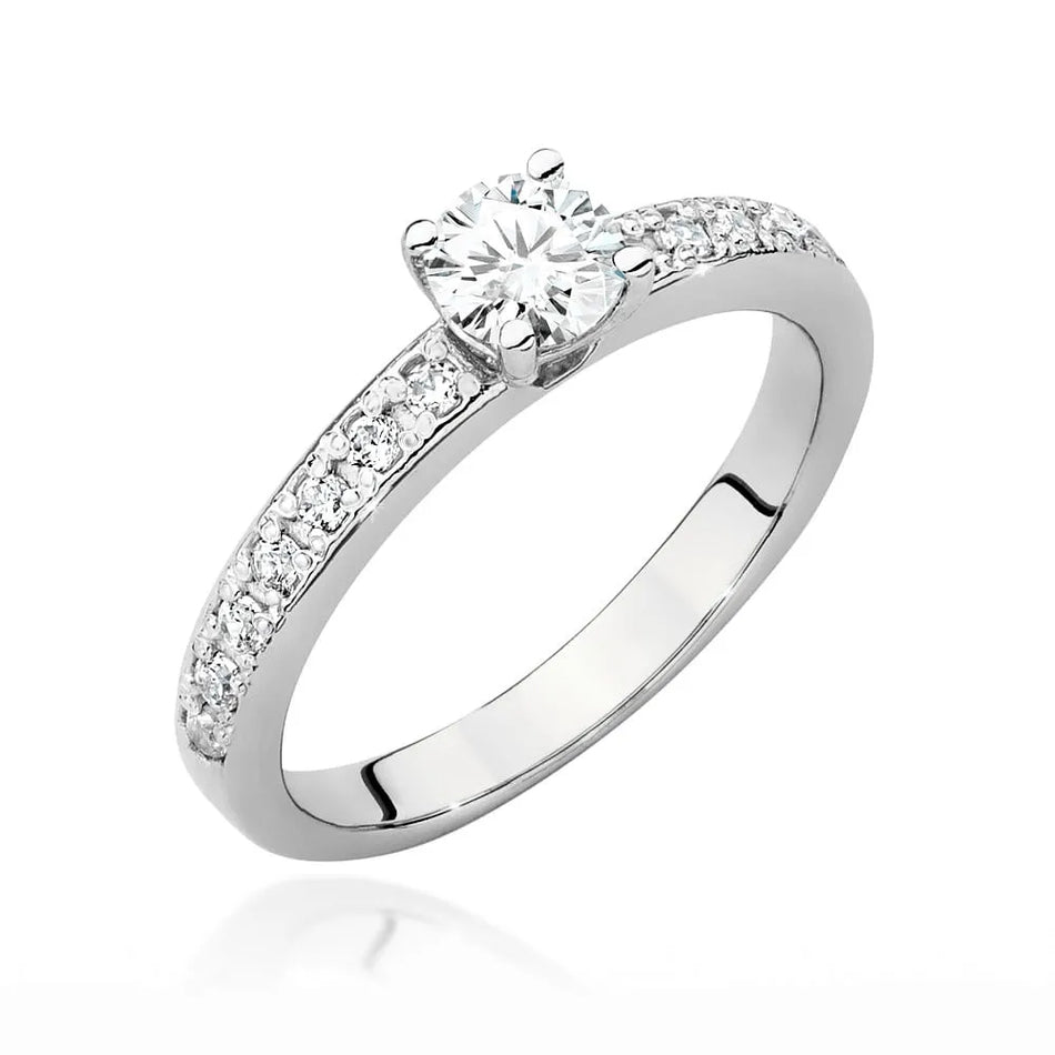 Zlatý prsteň s diamantmi 0,40 ct a 0,203 ct