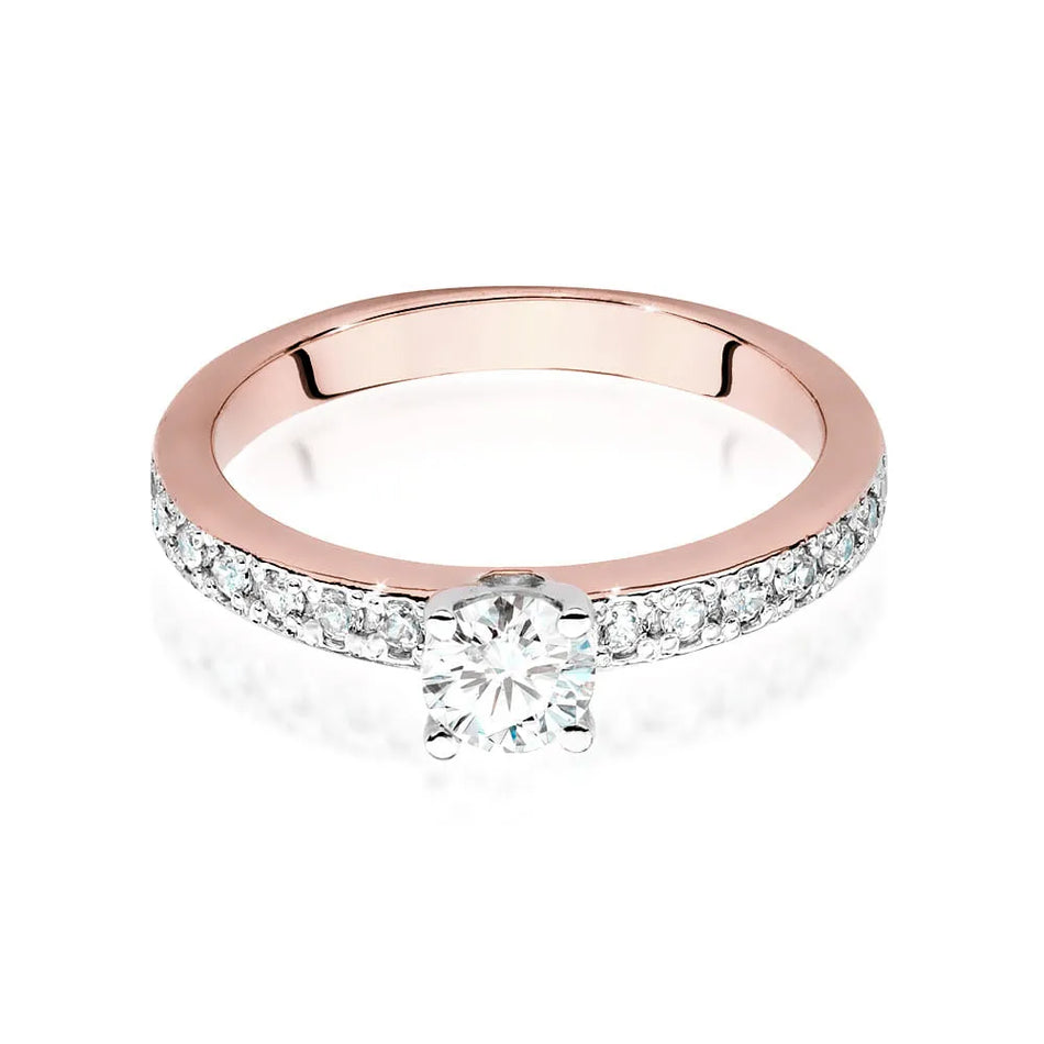 Zlatý prsteň s diamantmi 0,50 ct a 0,203 ct