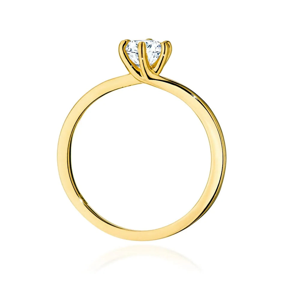 Gold Ring with 0.50ct Lab-diamond