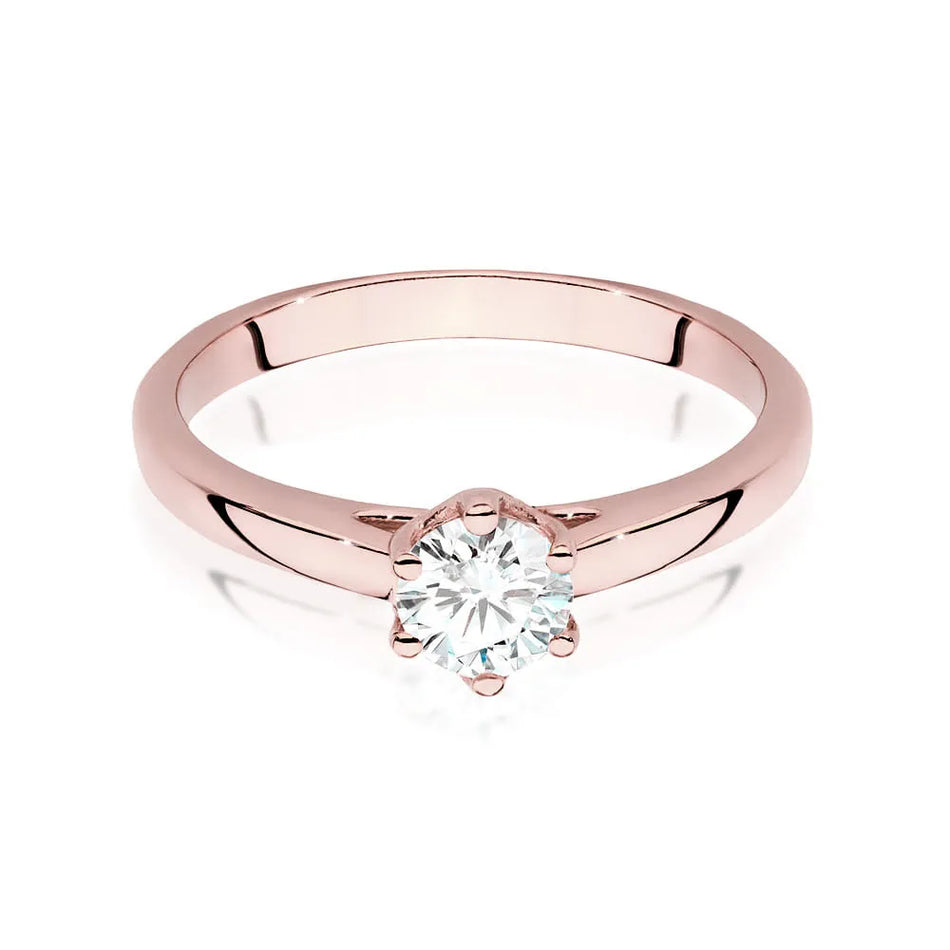 Zlatý prsteň s diamantom 0,50 ct