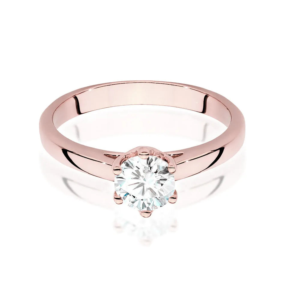 Zlatý prsteň s diamantom 0,70 ct