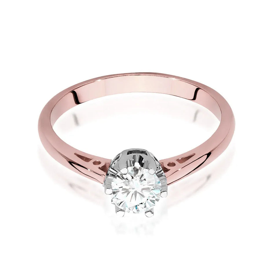 Zlatý prsteň s diamantom 0,50 ct