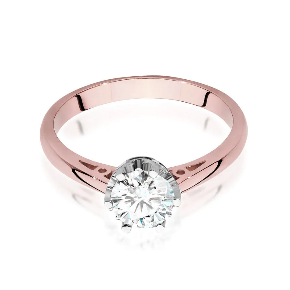 Zlatý prsteň s diamantom 0,70 ct