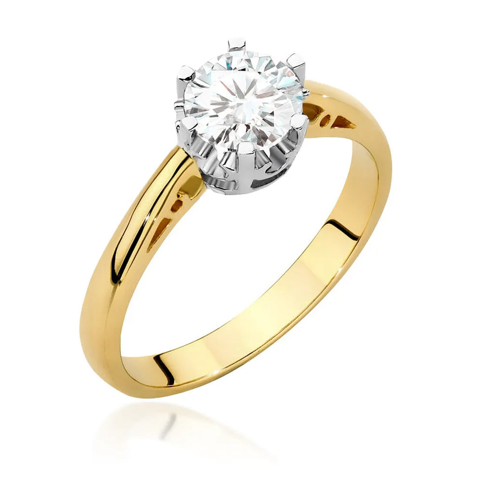 Gold Ring with 0.70ct Lab-diamond