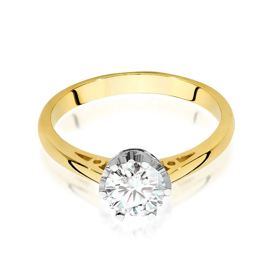 Gold Ring with 0.70ct Lab-diamond