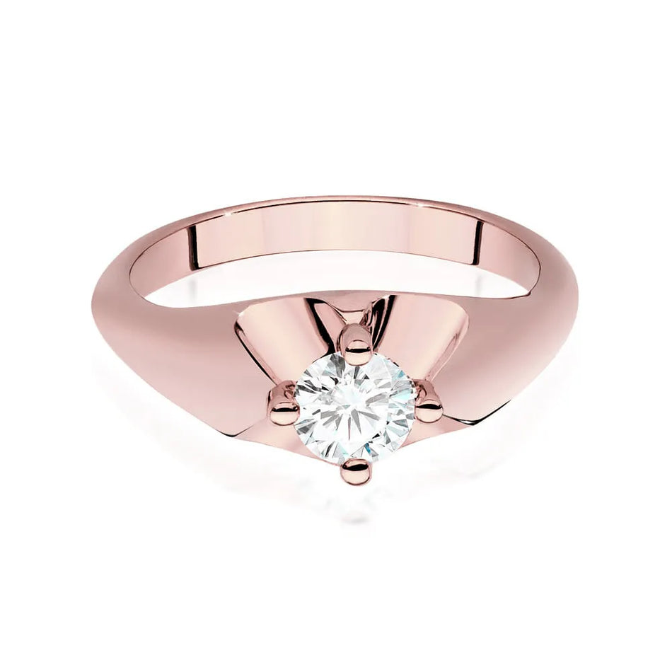 Zlatý prsteň s diamantom 0,50 ct