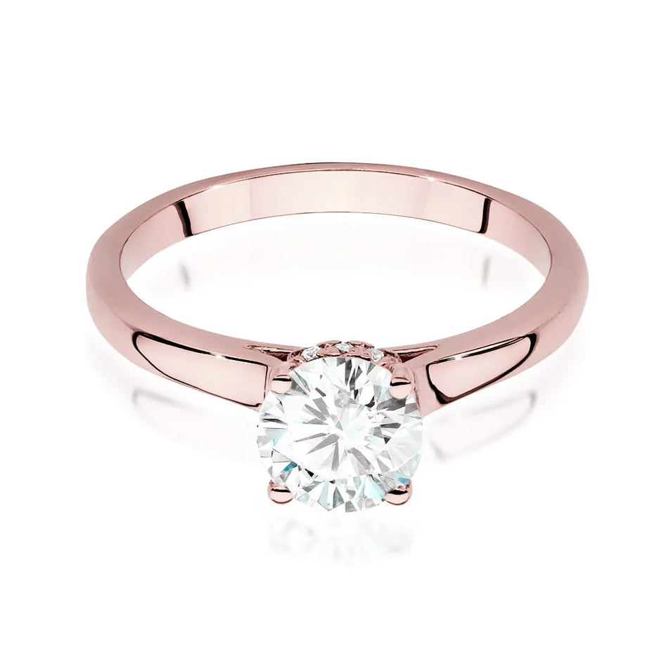 Gold Ring with 1.00ct and 0.07ct Diamonds