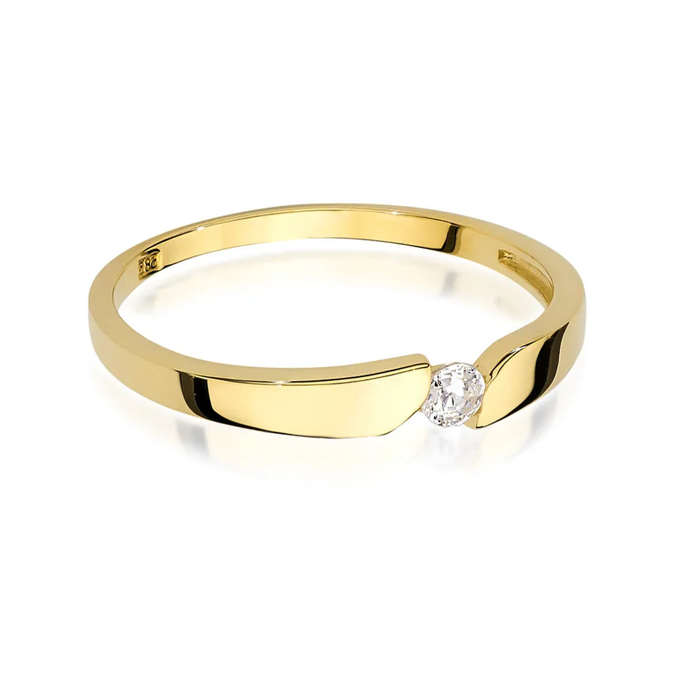 Gold Ring with 0.08ct Diamond
