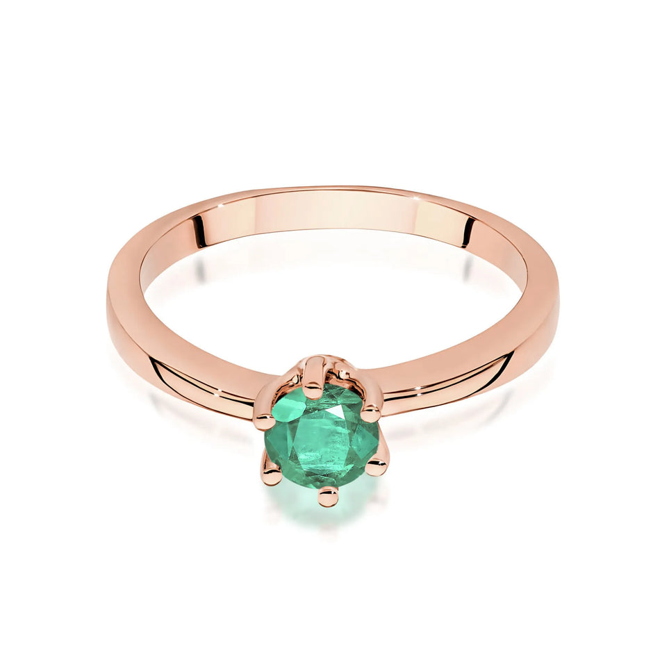 Gold Ring with 0.50ct Emerald