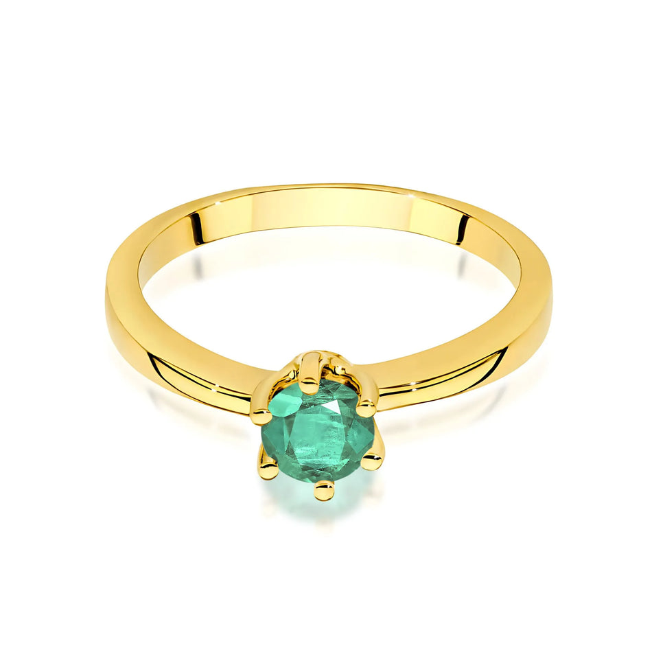 Gold Ring with 0.50ct Emerald