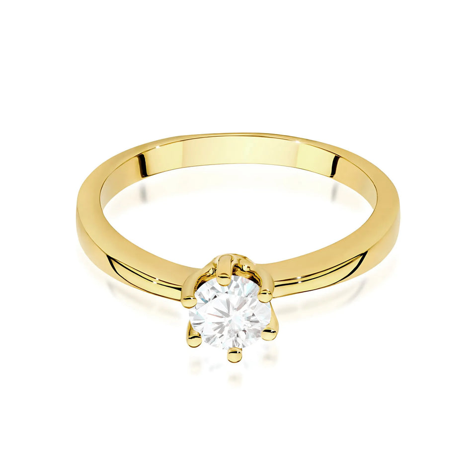 Gold Ring with 0.60ct White sapphire