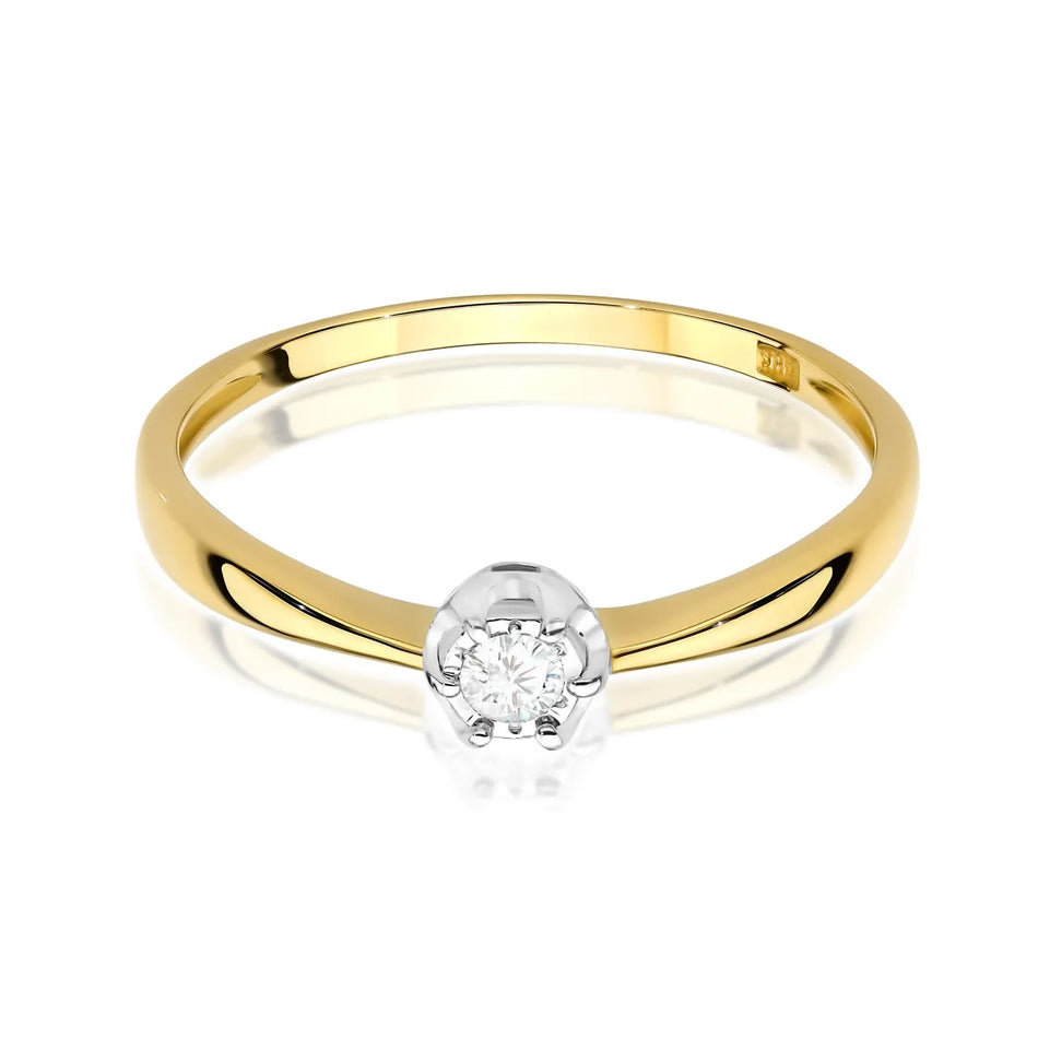 Gold Ring with 0.06ct Diamond