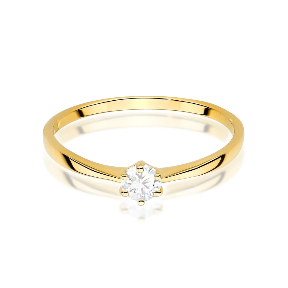 Gold Ring with 0.20ct Diamond