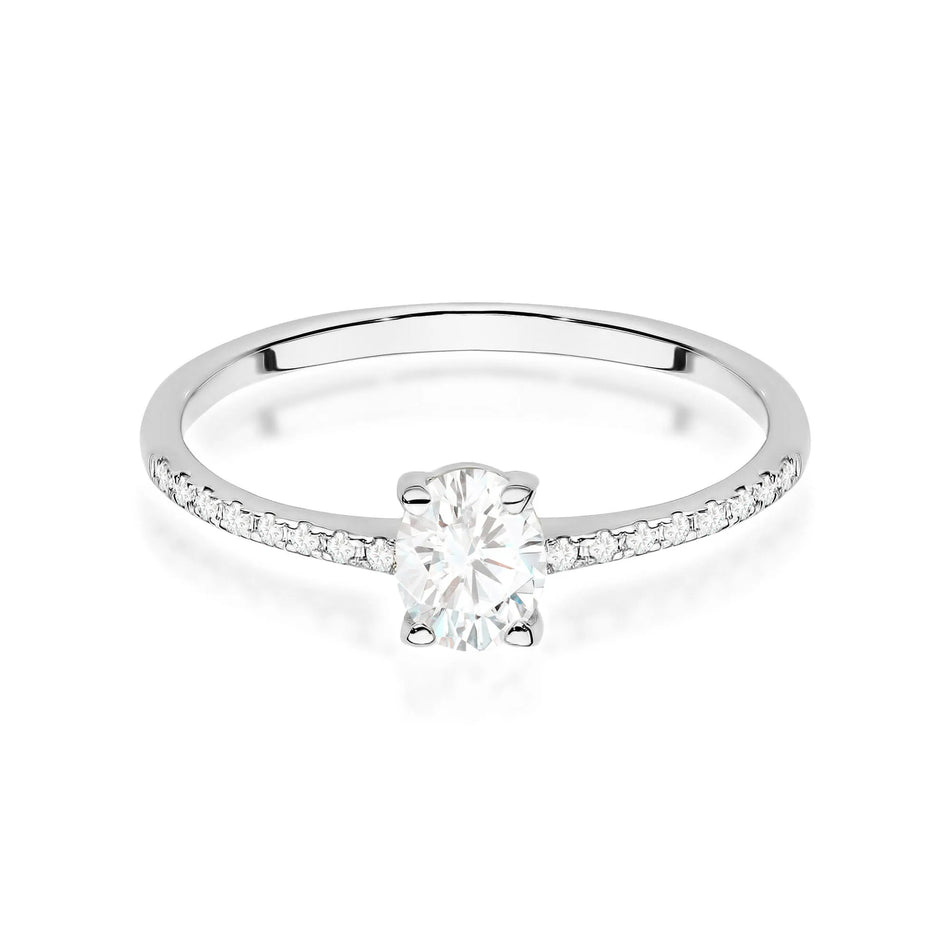 Zlatý prsteň s diamantmi 0,30 ct a 0,08 ct