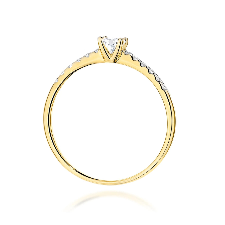 Gold Ring with 0.15ct and 0.06ct Diamonds