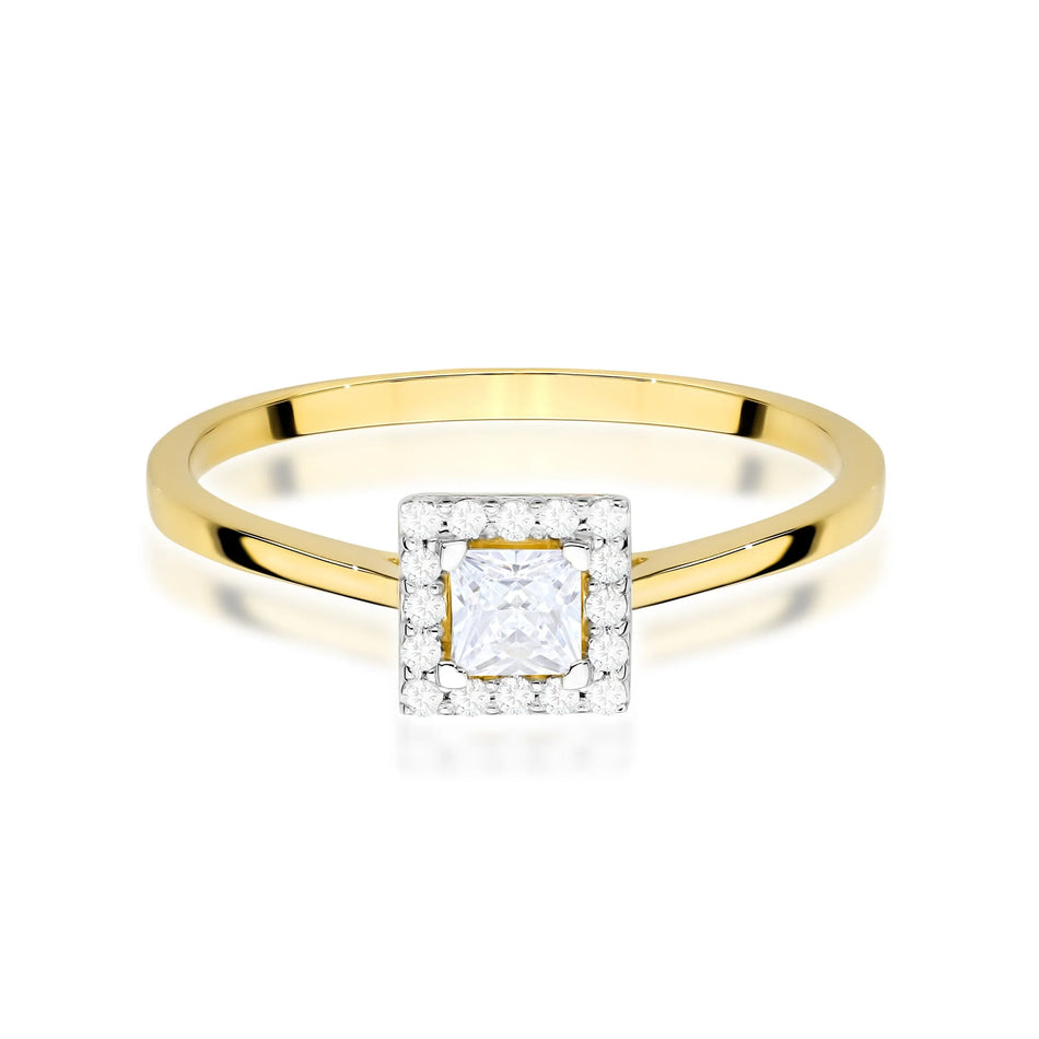Gold Ring with 0.15ct and 0.08ct Diamonds
