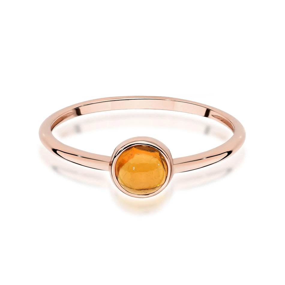Gold Ring with 1.00ct Yellow Tourmaline