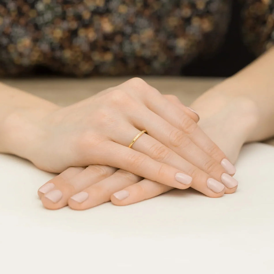 Gold Ring with 0.035ct Diamonds
