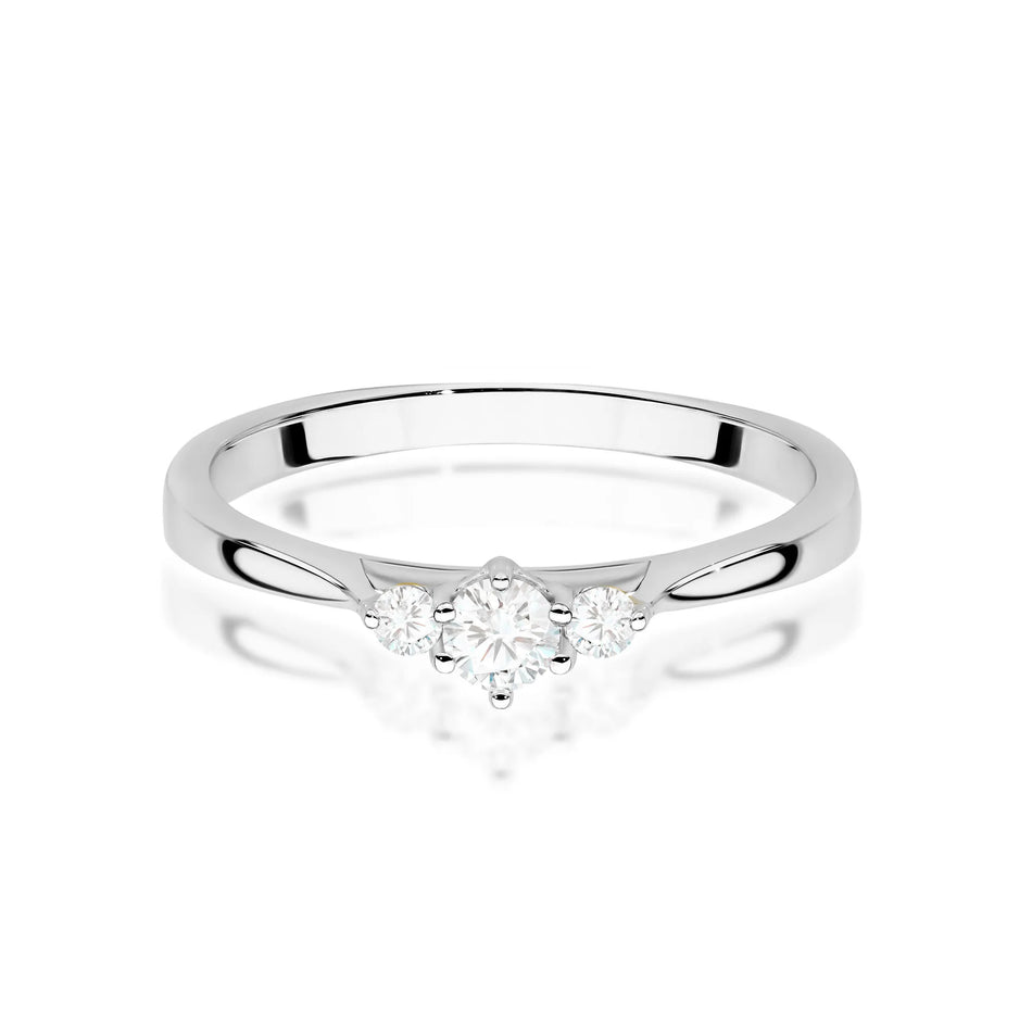 Zlatý prsteň s diamantmi 0,13 ct a 0,06 ct