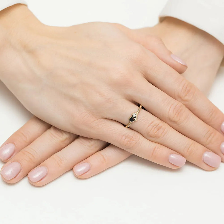 Gold Ring with 0.03ct Diamond