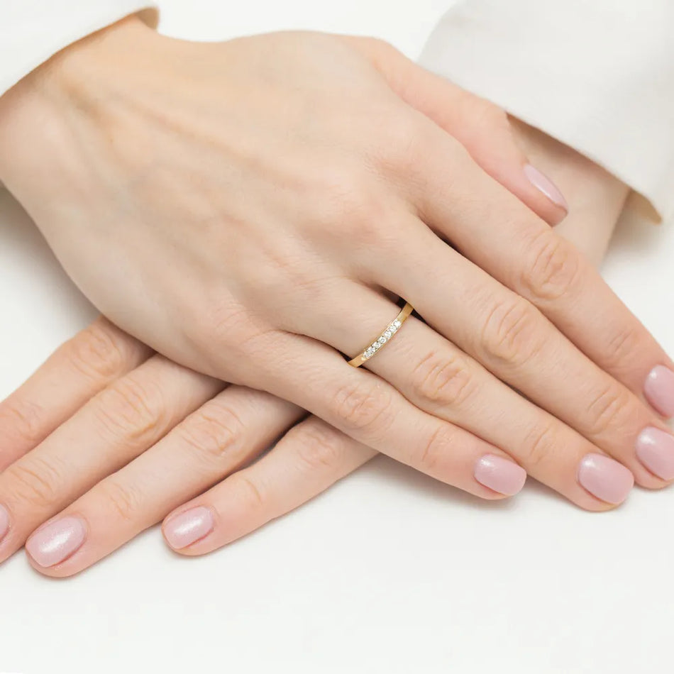 Zlatý prsteň s diamantmi 0,102 ct