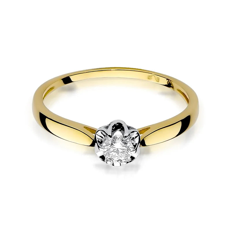 Gold Ring with Zirconia