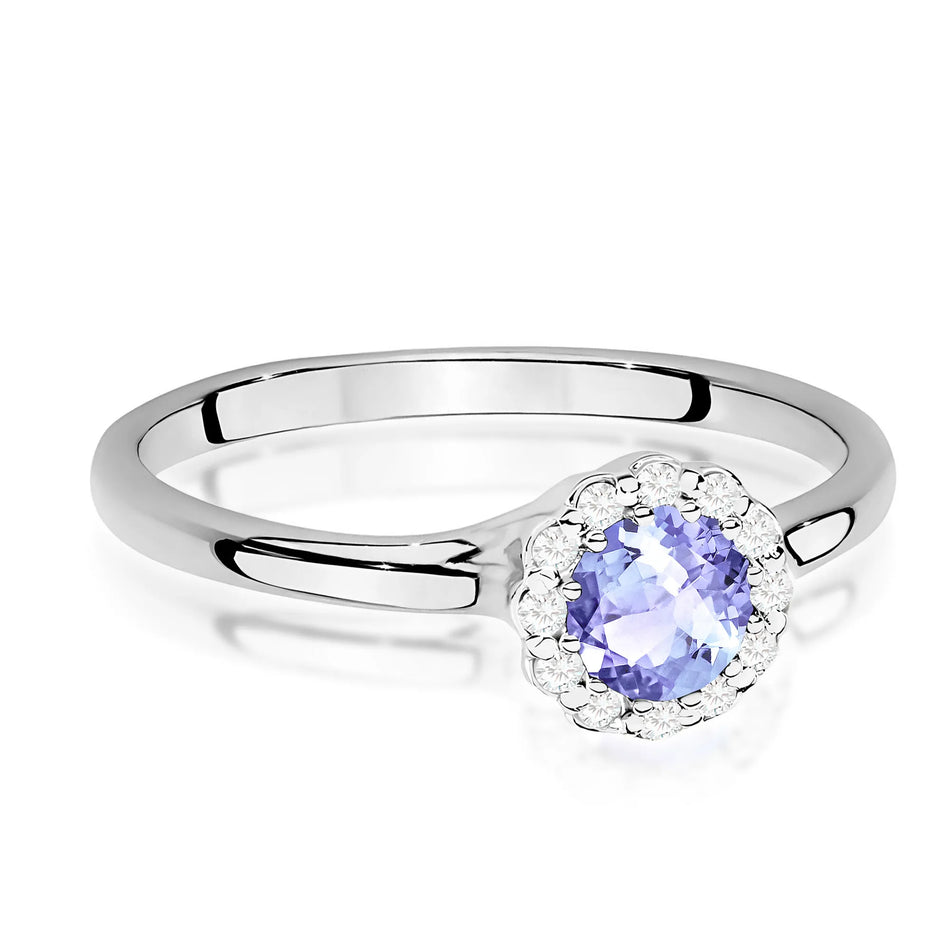 Gold Ring with 0.50ct Tansanit and 0.103ct Diamonds