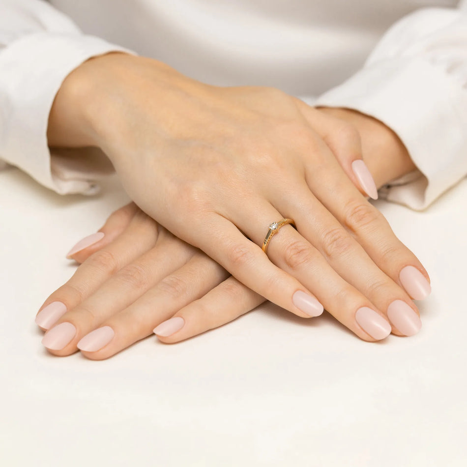 Gold Ring with 0.03ct Diamond