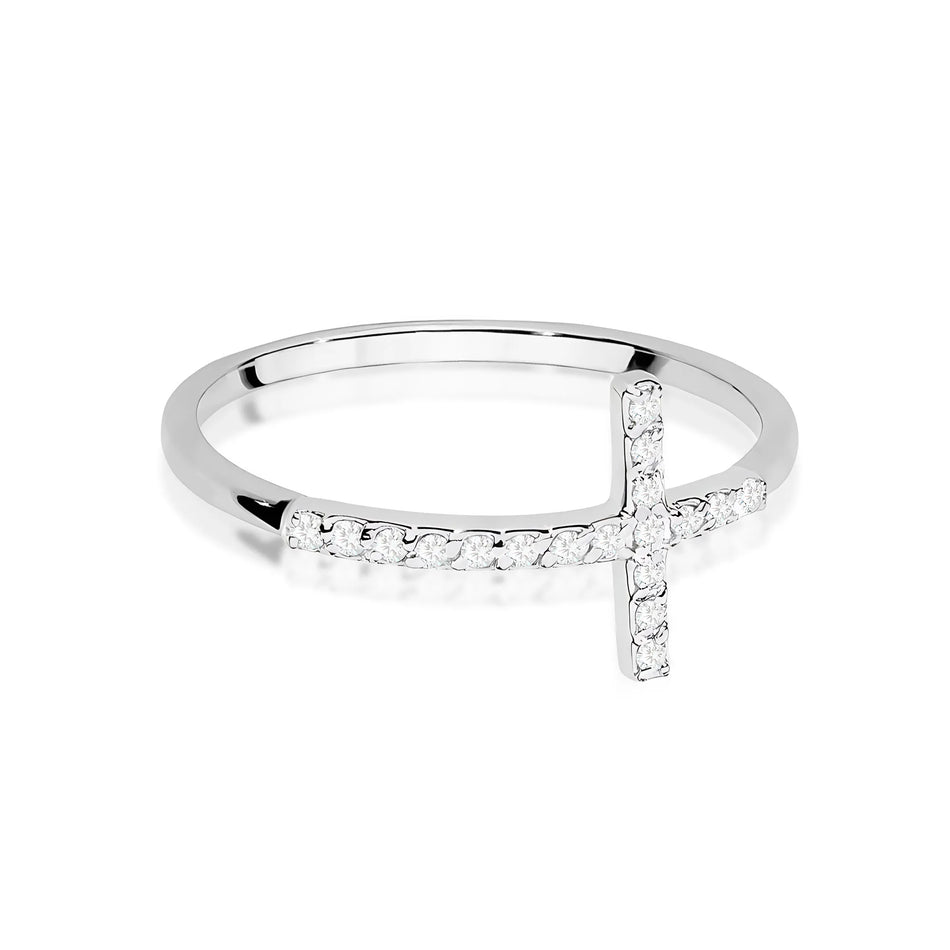 Zlatý prsteň s diamantmi 0,09 ct