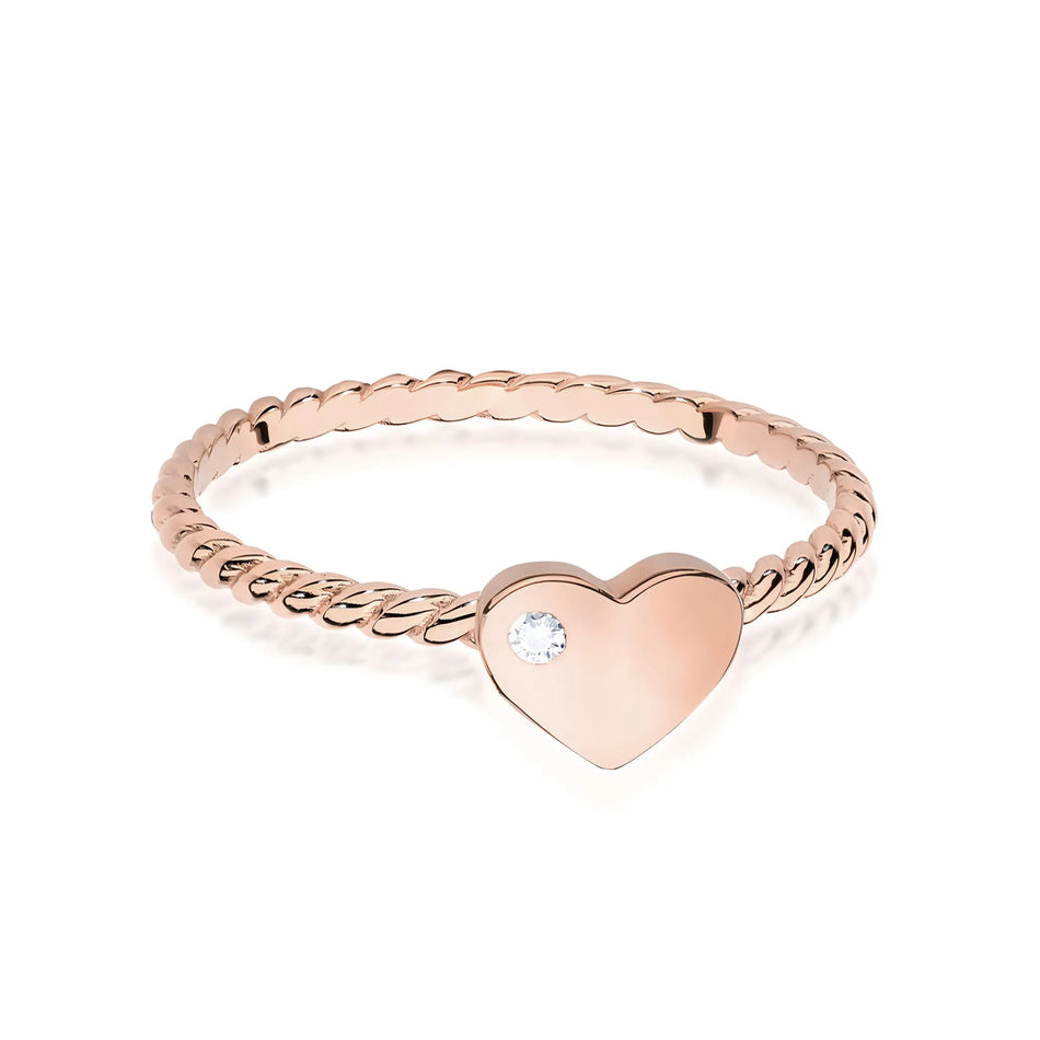 Gold Ring with 0.01ct Diamond