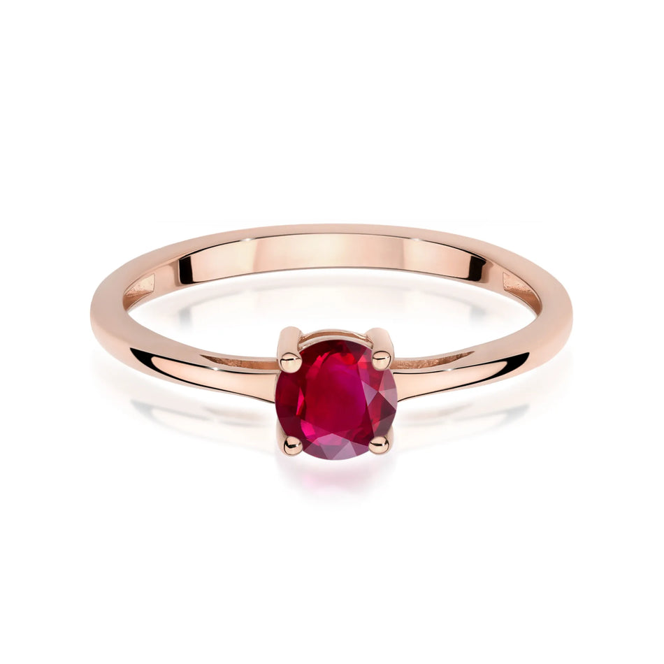 Gold Ring with 0.60ct Ruby