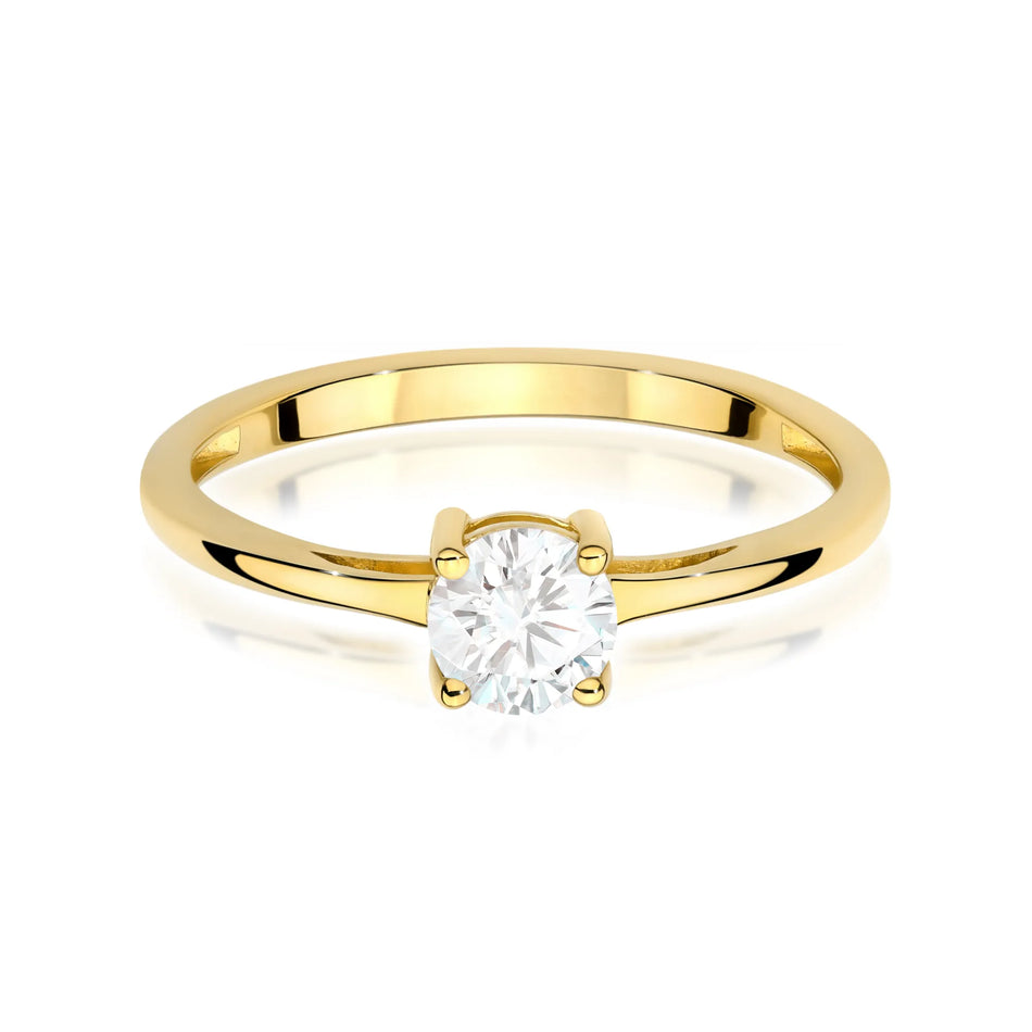 Gold Ring with 0.60ct White Sapphire