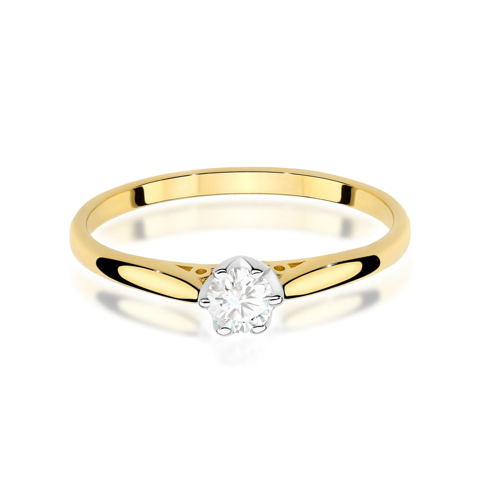 Gold Ring with 0.18ct Diamond